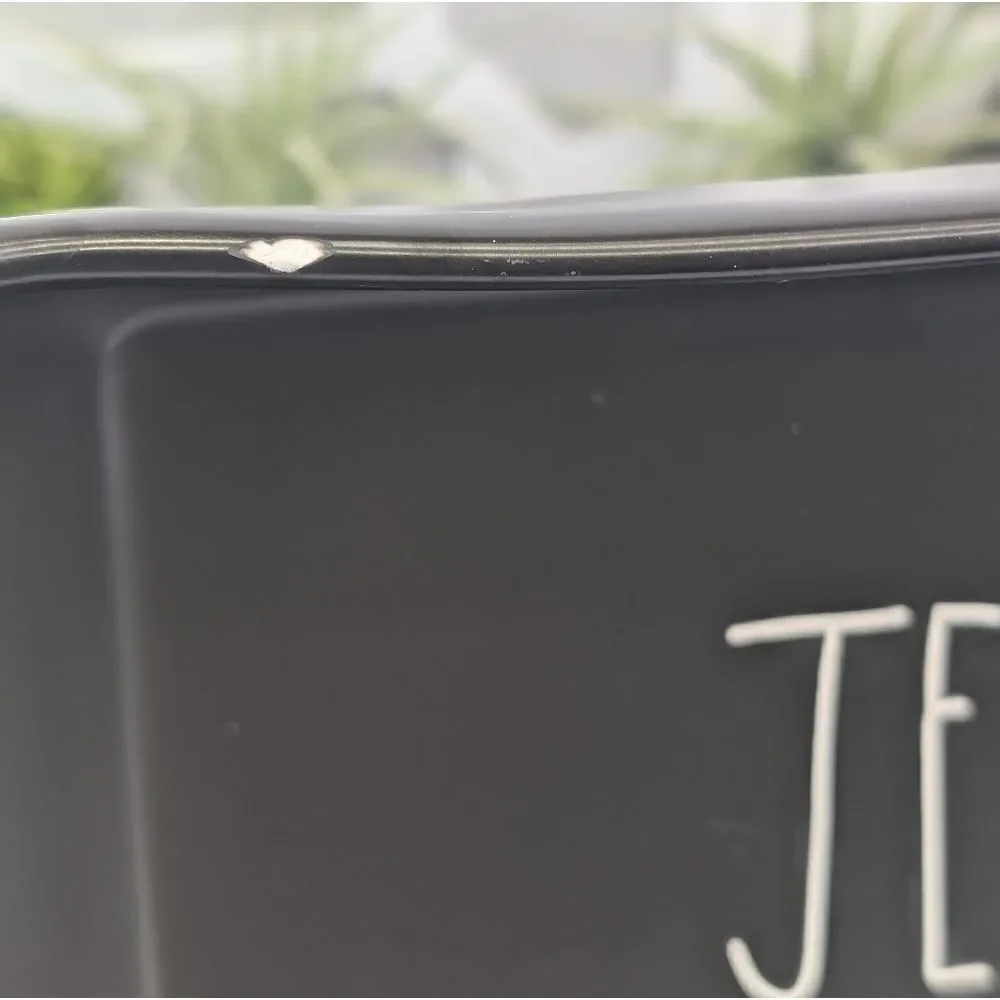 Rae Dunn JEEPERS CREEPERS Black Ceramic Casserole Baking Dish